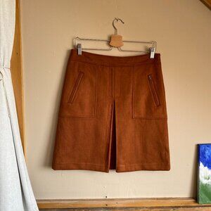 Ann Taylor Loft 70s faux suede skirt - size 8